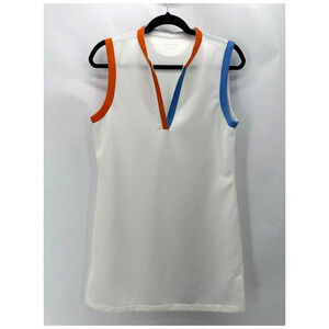 Tory Burch Tory Sport Sleeveless Tunic‎ Dress Size L White Tennis Pickleball NWT